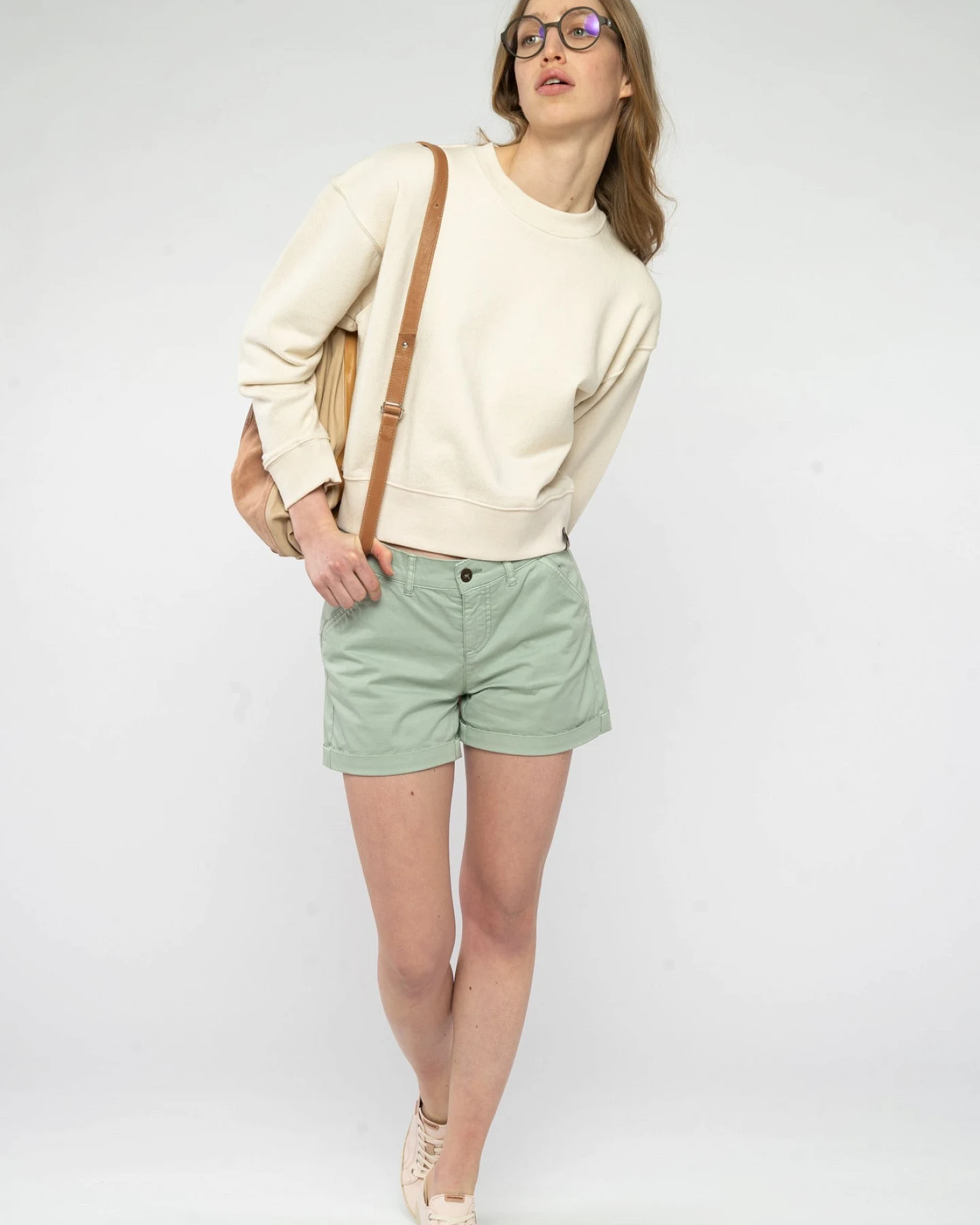 Micro-Chino Shorts aus Bio Baumwolle – Ansicht 4