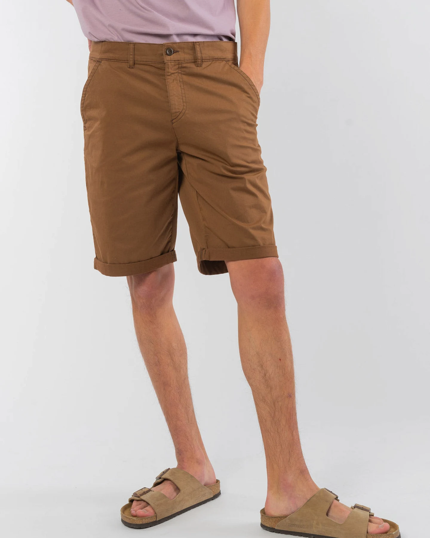 Micro-Chino Shorts aus Bio Baumwolle – Ansicht 2