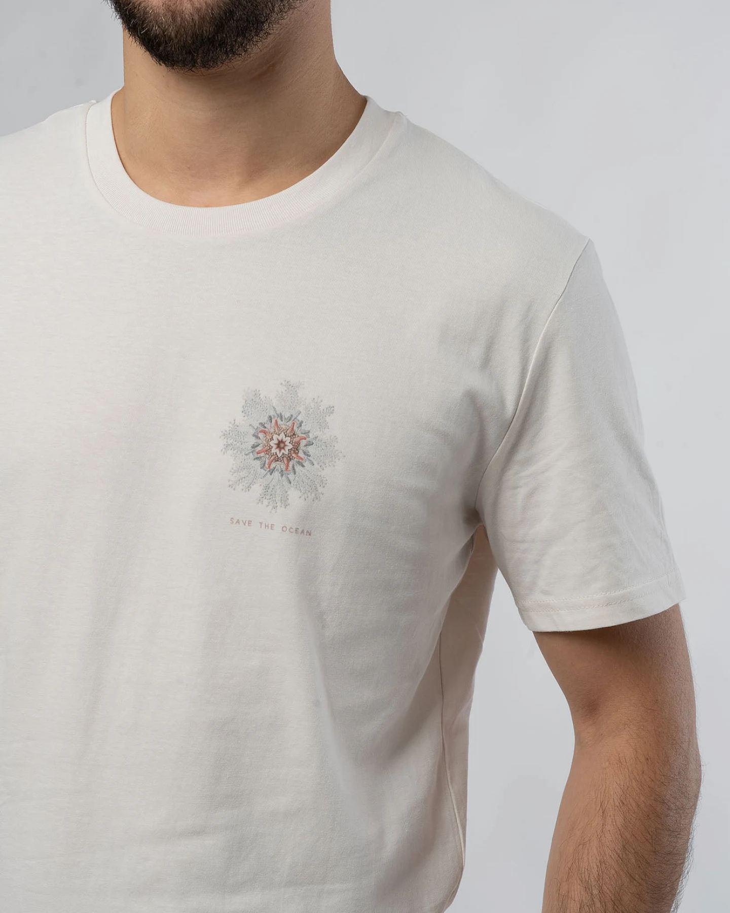 Sea Flower Vintage White Männer T-Shirt – Ansicht 2