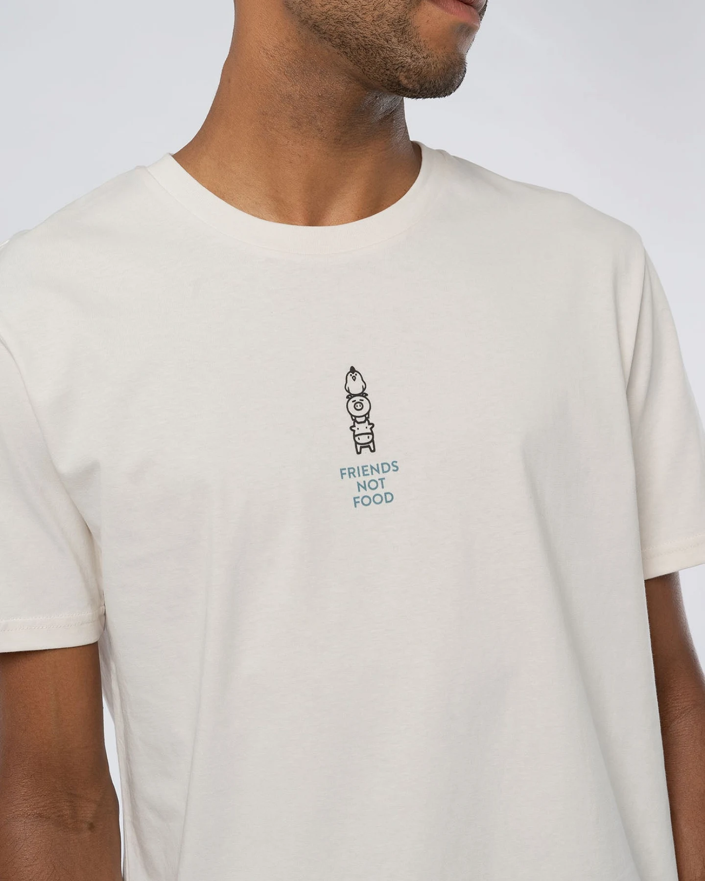 Friends not Food Vintage White T-Shirt – Ansicht 2