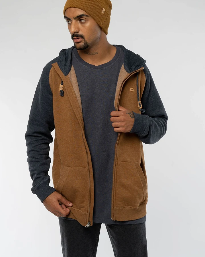 Zip Hoodie aus Baumwolle & recyceltem Polyester