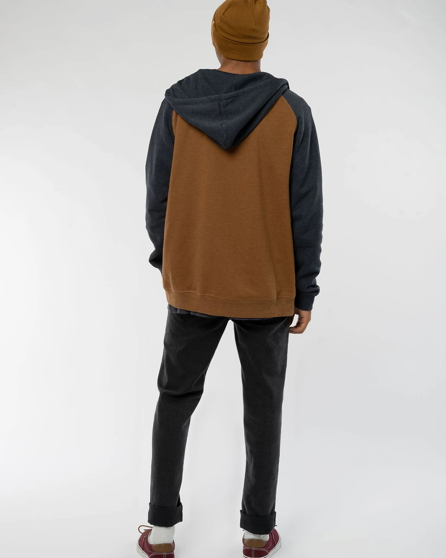 Zip Hoodie aus Baumwolle & recyceltem Polyester – Ansicht 3