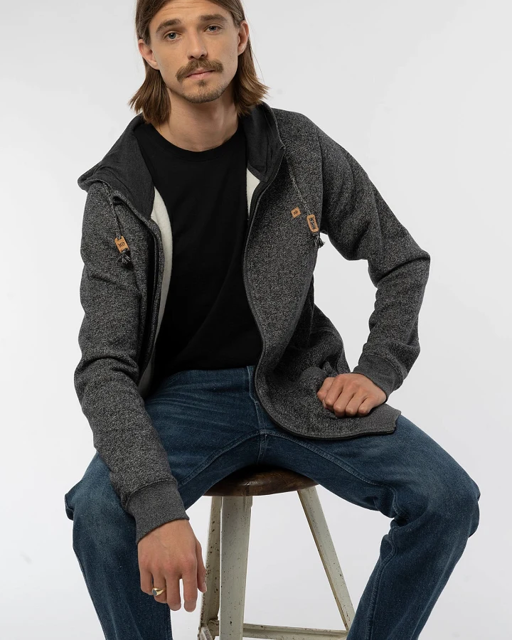 Zip Hoodie aus Baumwolle & recyceltem Polyester