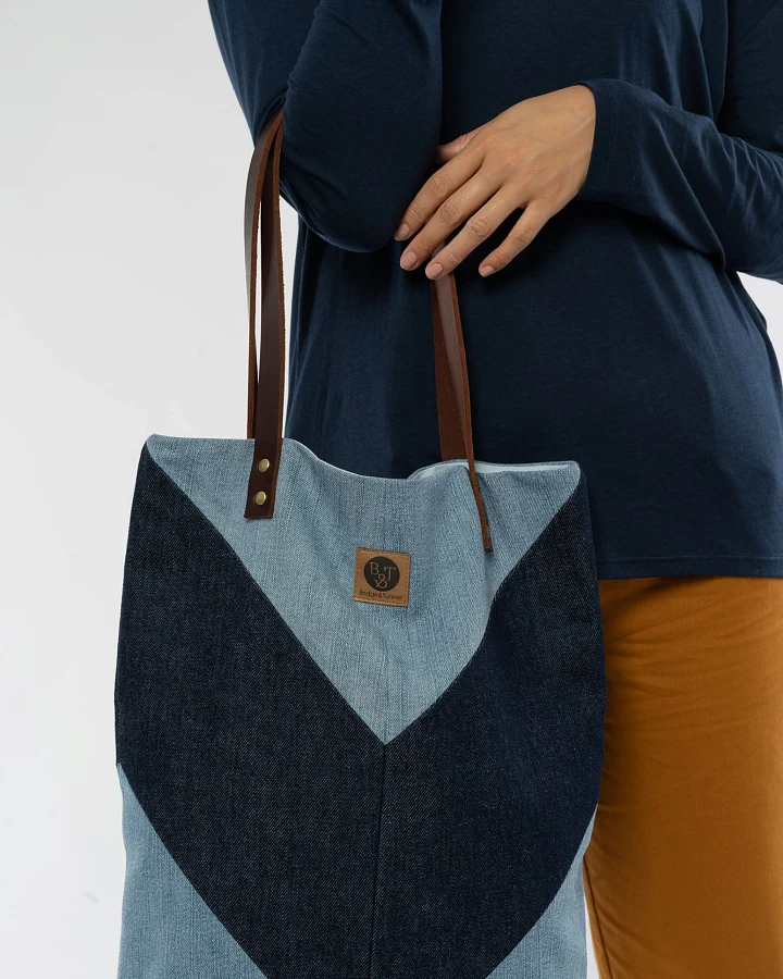 Shopper Leder aus recycelten Jeans