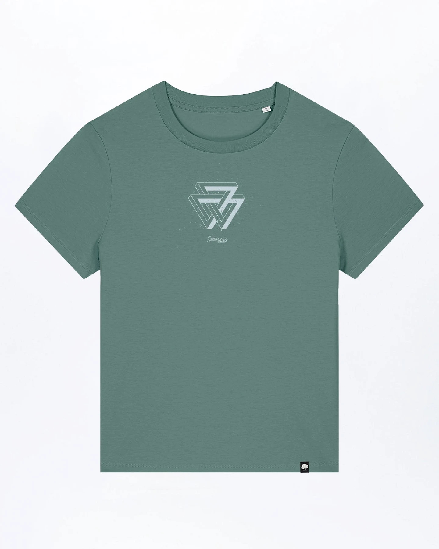 Melange Triangle T-Shirt für Frauen – Ansicht 4