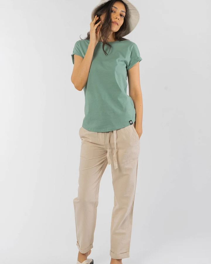 Vintage T-Shirt für Frauen Rolled Sleeve