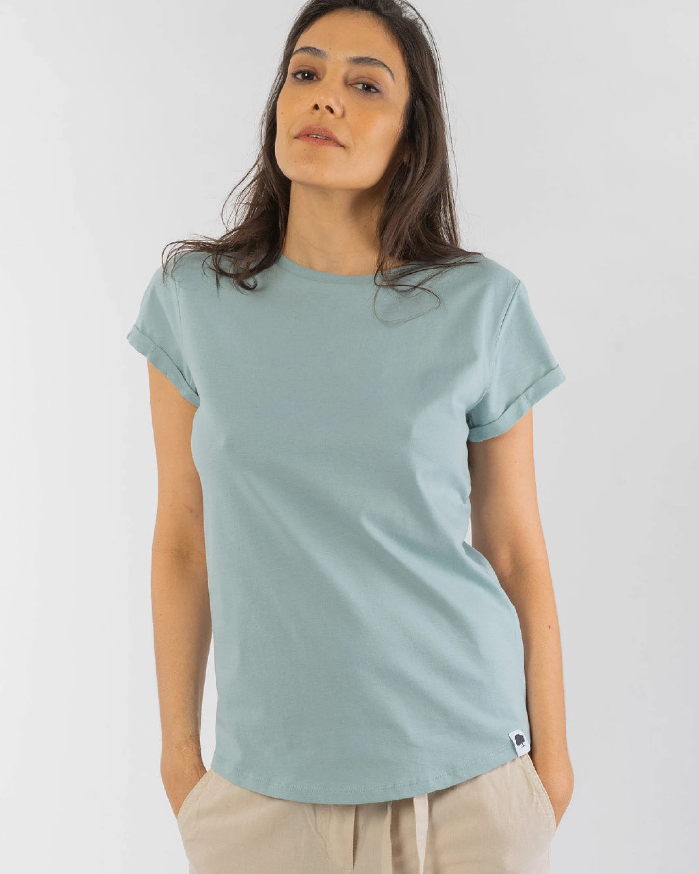 Vintage T-Shirt für Frauen Rolled Sleeve – Ansicht 2
