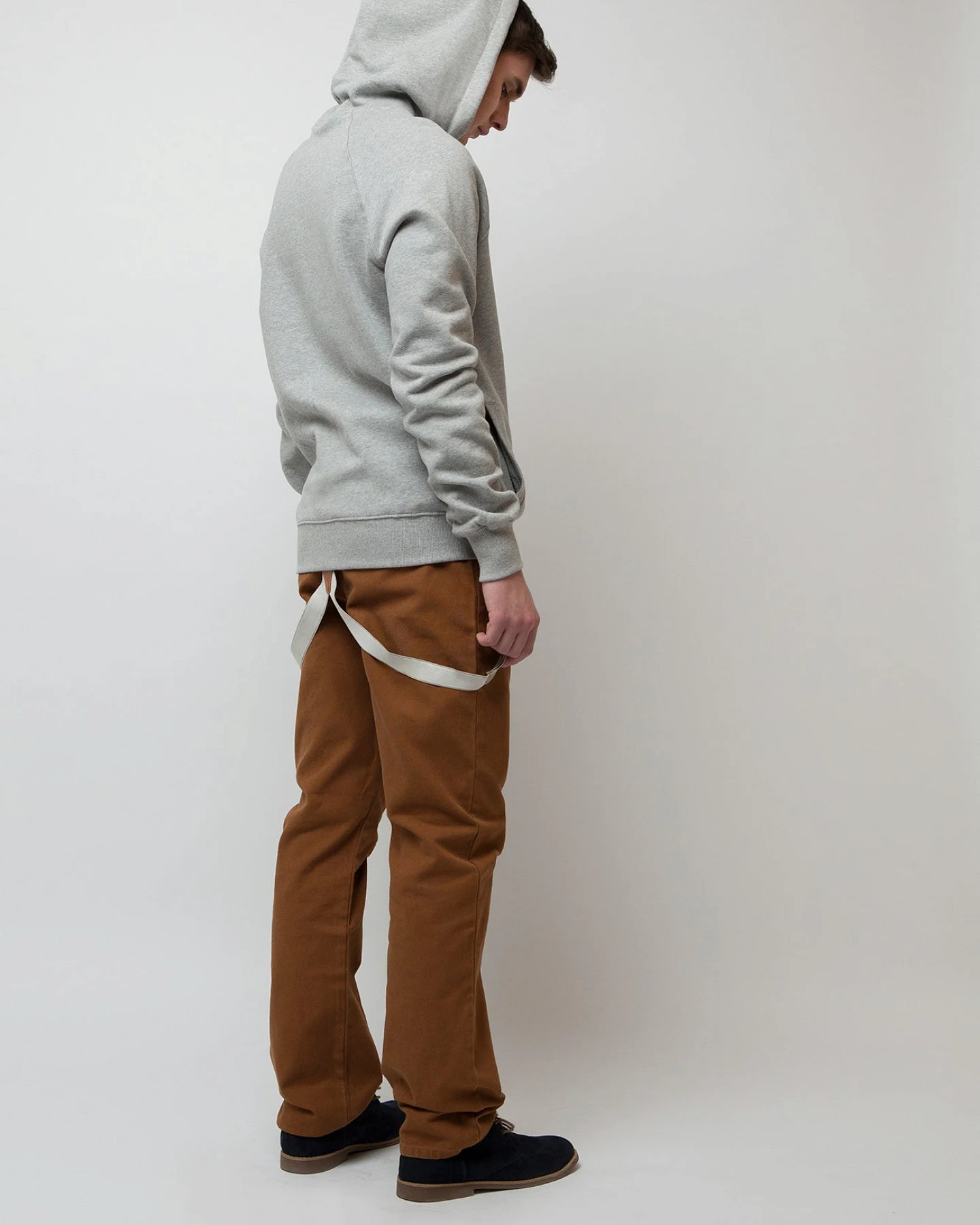 Pullover mit Kapuze für Männer Grau – Ansicht 4