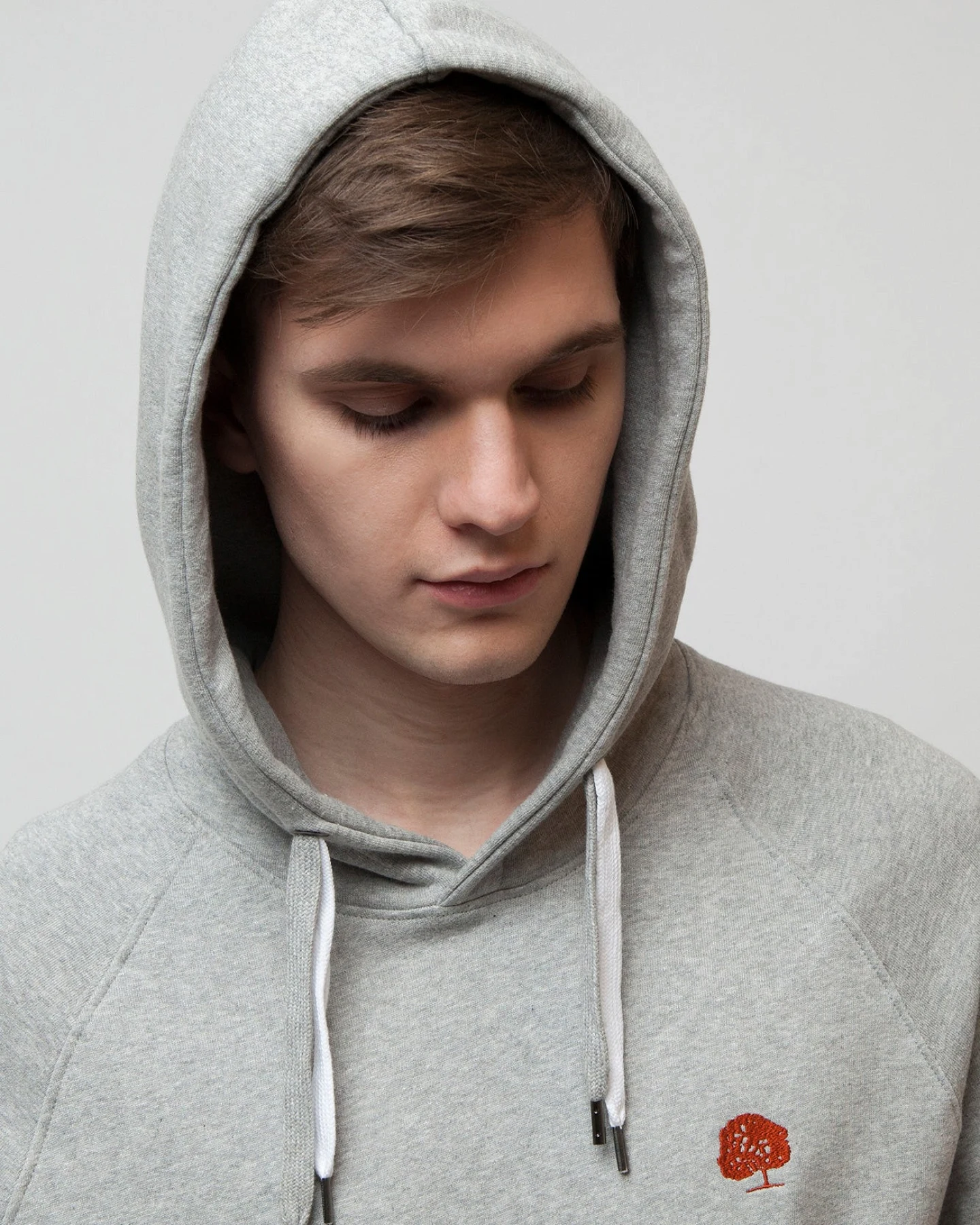 Pullover mit Kapuze für Männer Grau – Ansicht 2