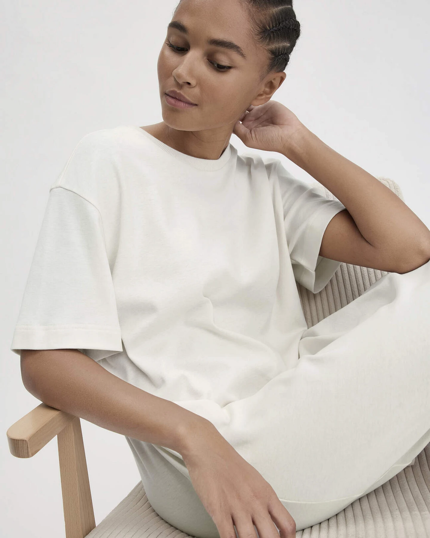 hessnatur Damen Nachthemd PURE COTTON aus Bio-Baumwolle - natur - Größe 34 – Ansicht 3