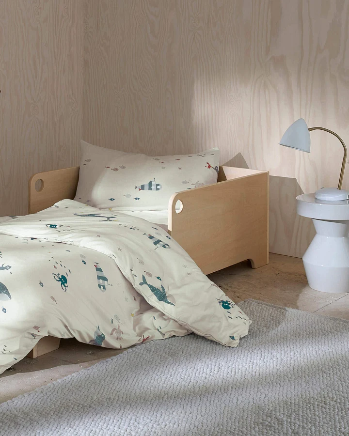 hessnatur Baby Jersey Bettwäsche aus Bio-Baumwolle - weiß - Größe 100x135 / 40x60 cm