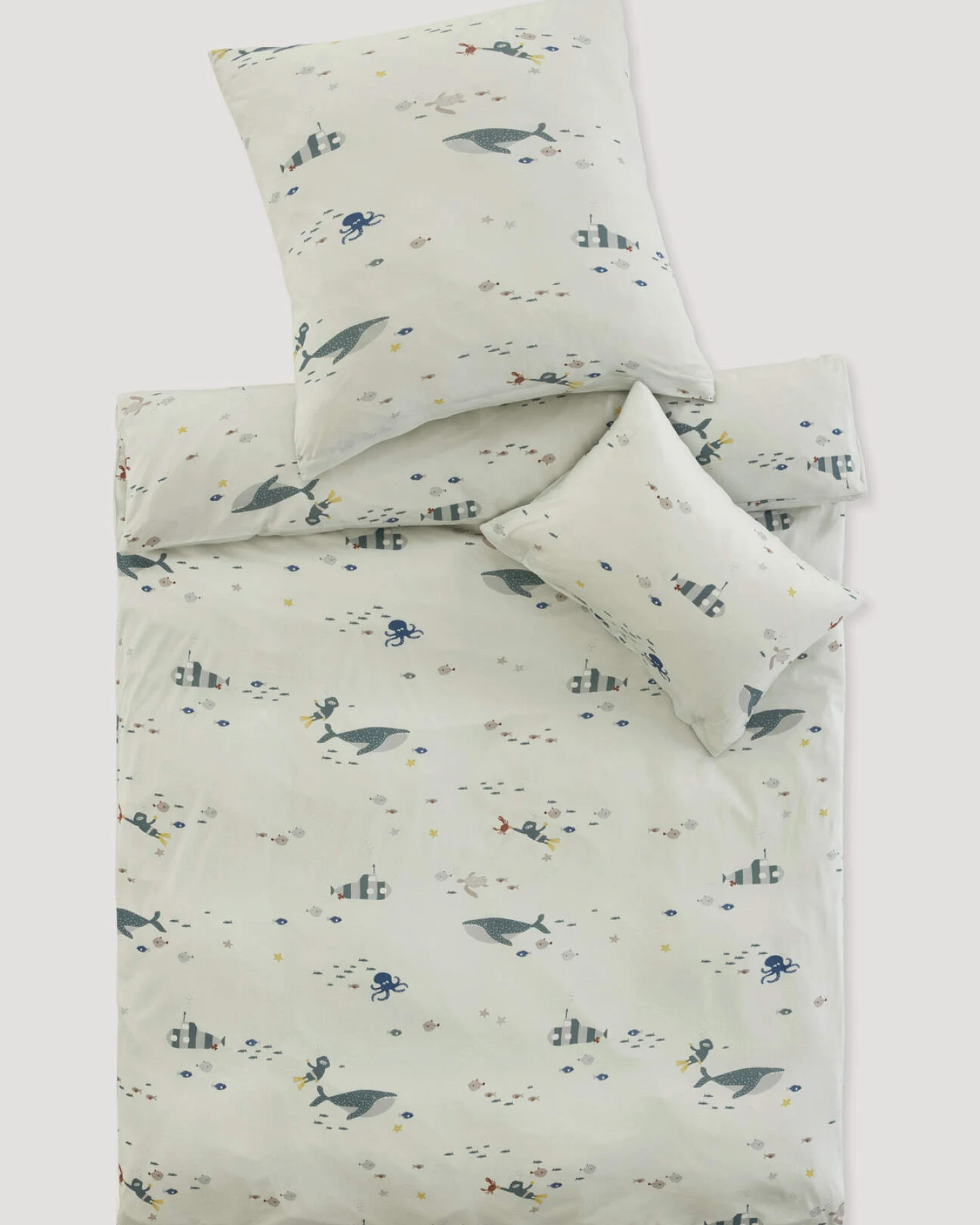 hessnatur Baby Jersey Bettwäsche aus Bio-Baumwolle - weiß - Größe 100x135 / 40x60 cm – Ansicht 2