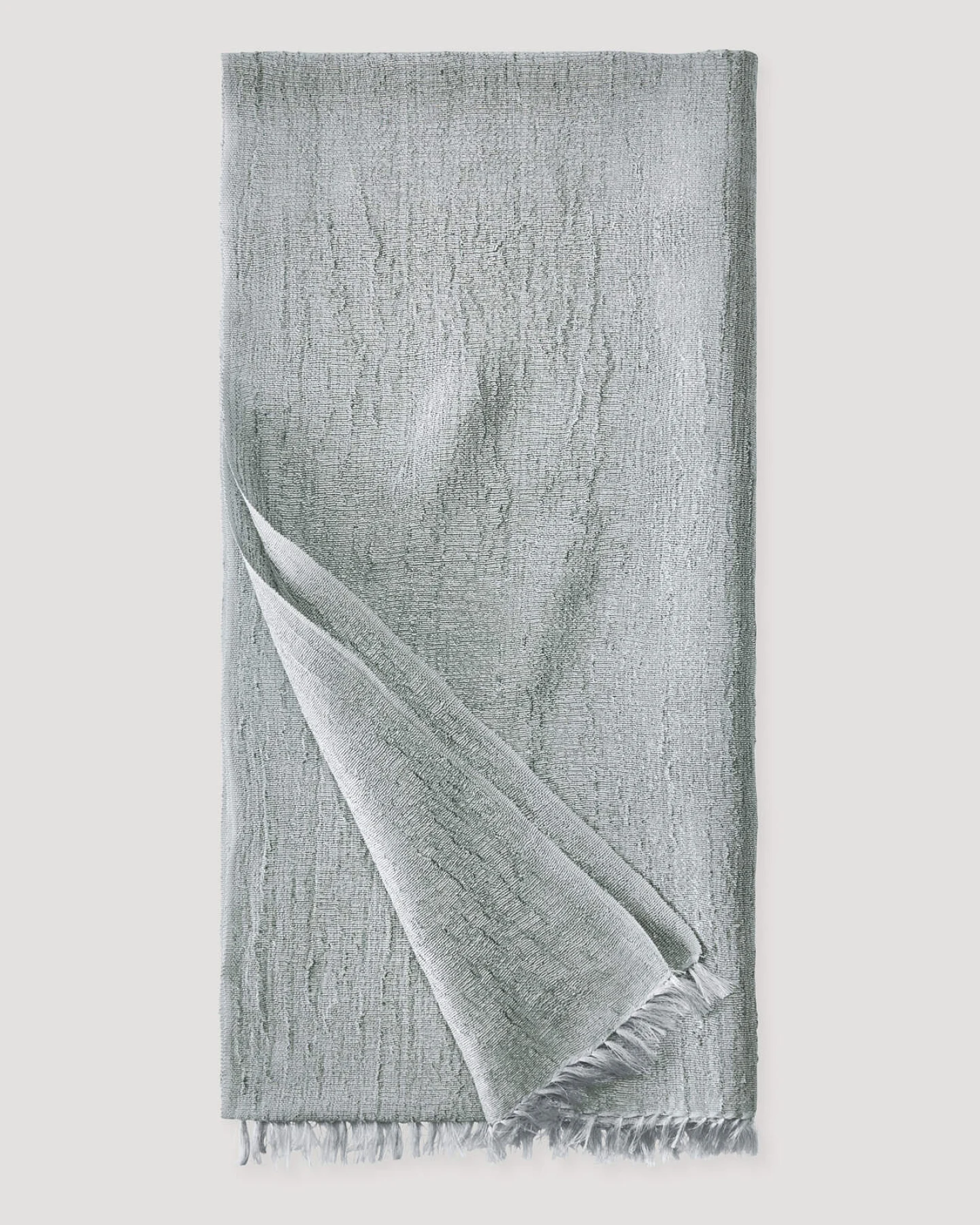 hessnatur Damen Schal aus Manilahanf mit Seide - grün - Größe 50x200 cm – Ansicht 2