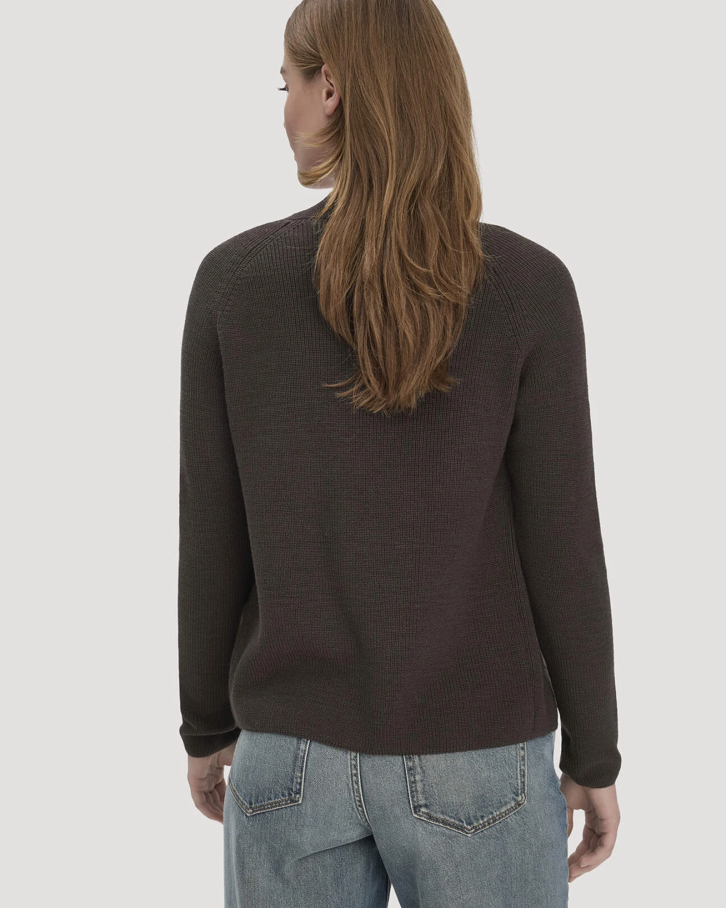 hessnatur Damen Strick Jacke Regular aus Bio-Baumwolle - braun - Größe XXL – Ansicht 3