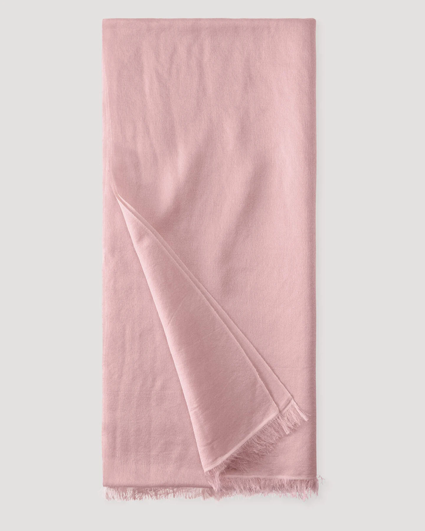 hessnatur Damen Schal aus Schurwolle mit Seide - rosa - Größe 45x200 cm – Ansicht 2