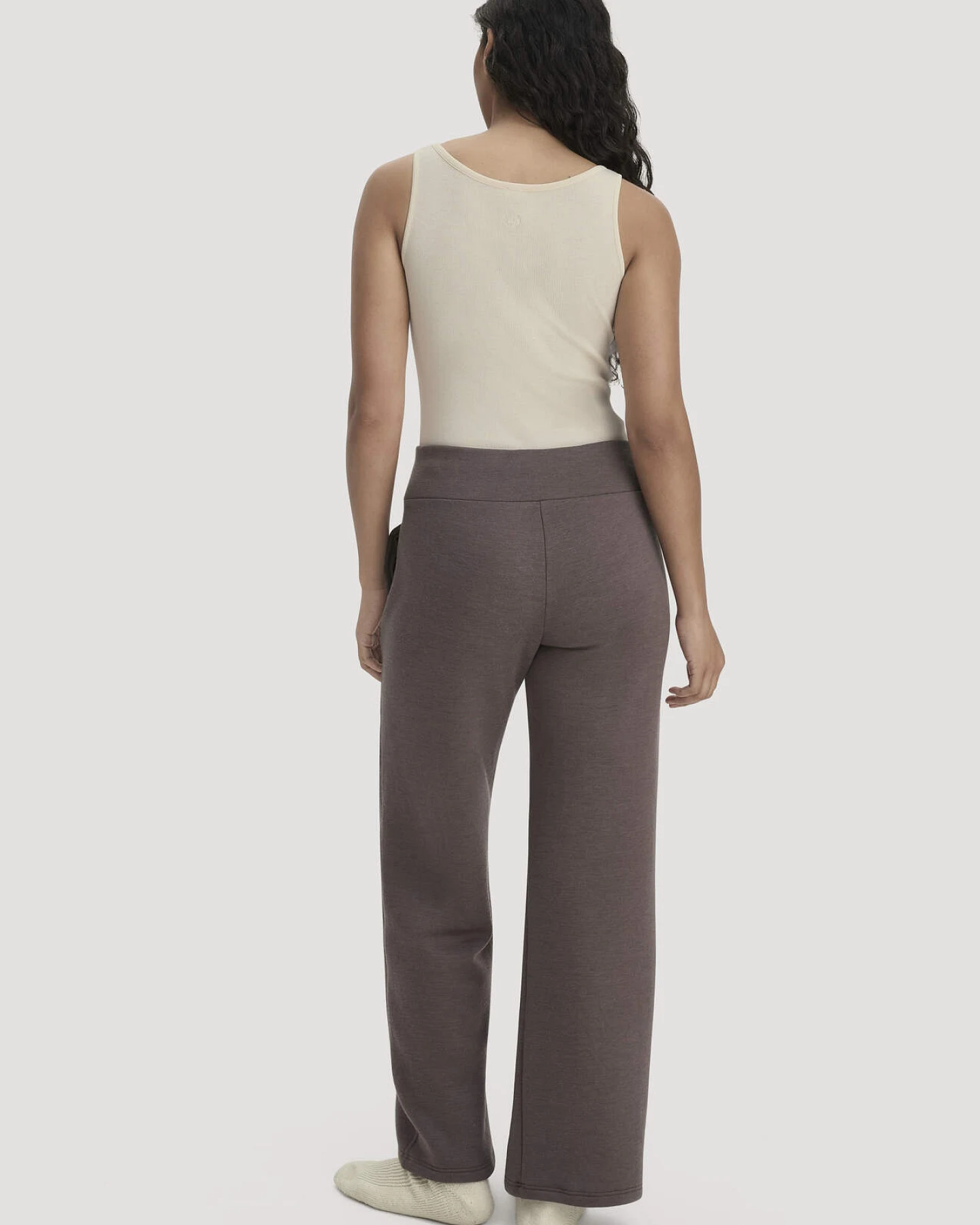 hessnatur Loungewear Hose Wide Leg ACTIVE WOOL aus Bio-Merinowolle - lila - Größe S – Ansicht 2