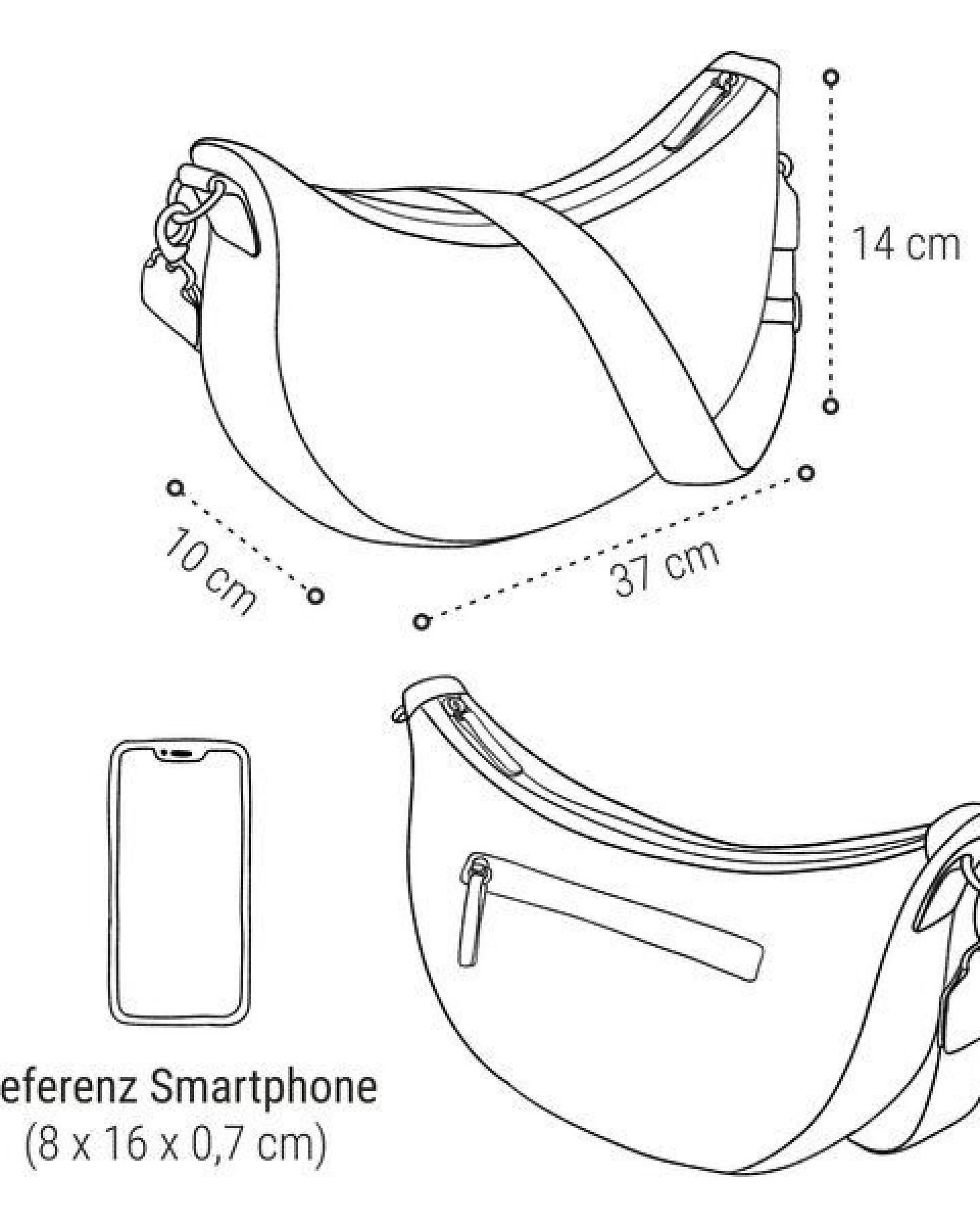 Sperling Bauchtasche "Easy" aus recyceltem PET & Kork mit Innenaufteilung – Ansicht 4