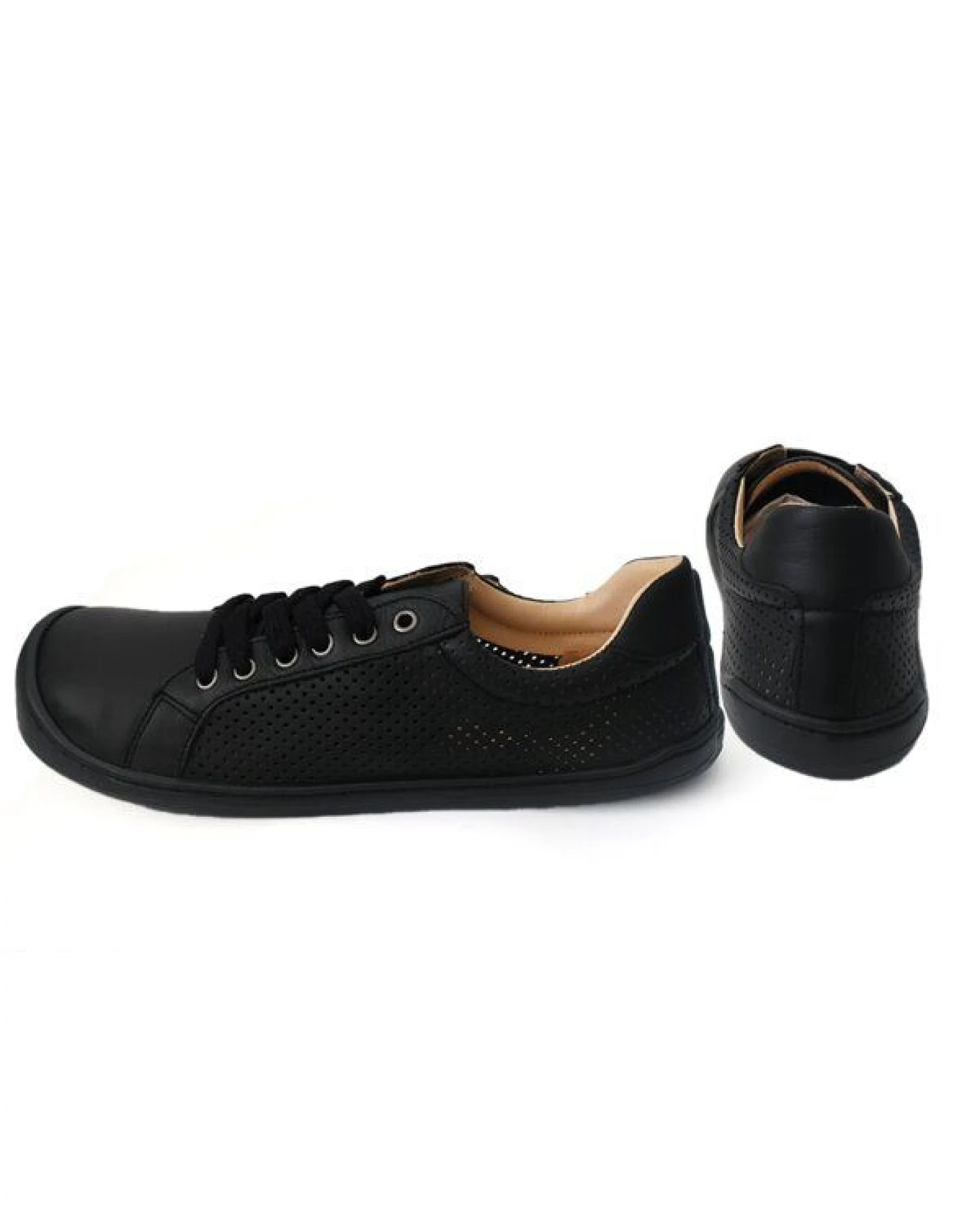 POLOLO Plus perforierter Barfuß Sneaker für Erwachsene, chromfrei gegerbtes Leder – Ansicht 2