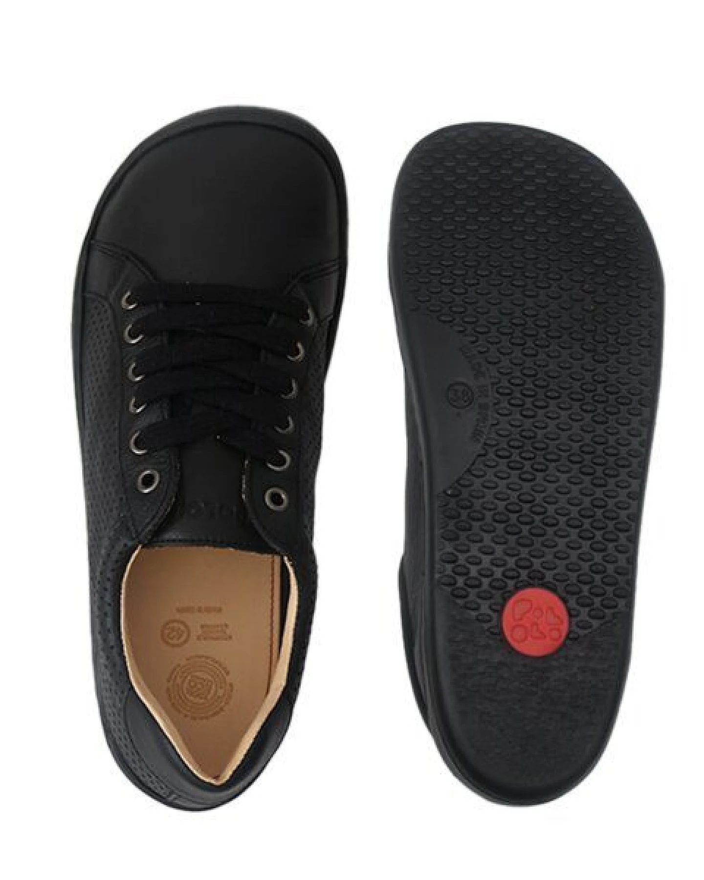 POLOLO Plus perforierter Barfuß Sneaker für Erwachsene, chromfrei gegerbtes Leder – Ansicht 3