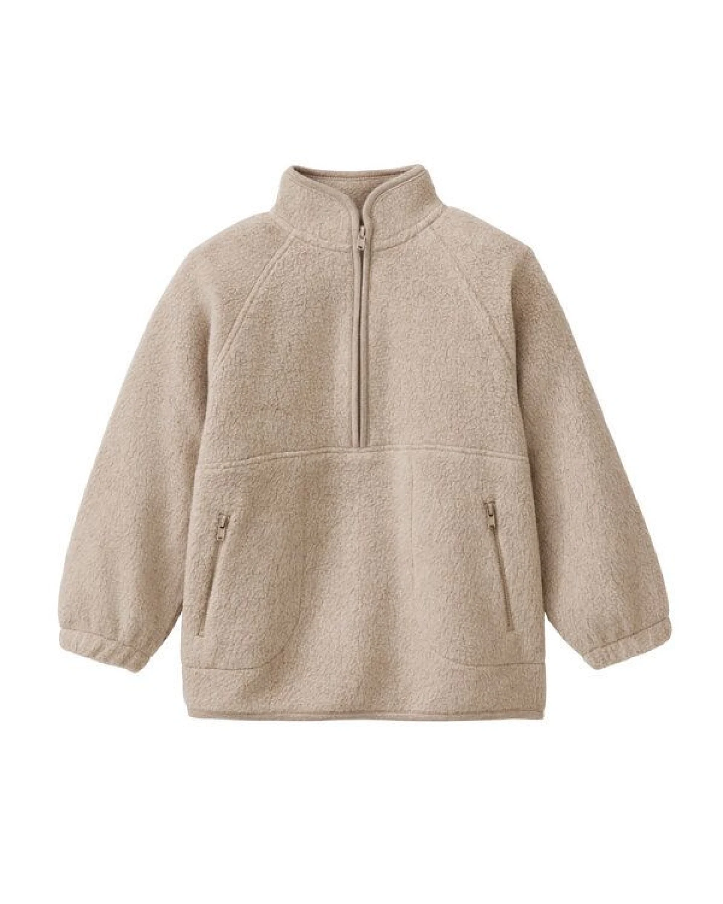 People Wear Organic Fleece Pullover, beige mélange – Ansicht 2
