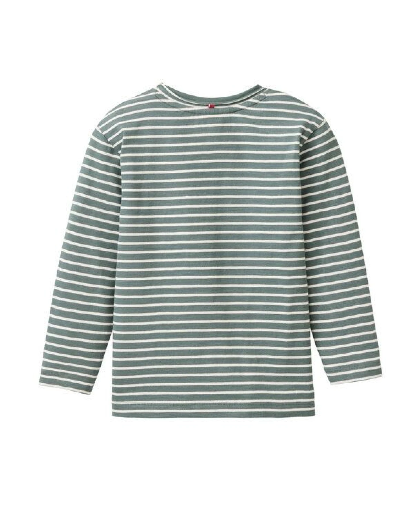 People Wear Organic "Langarm Shirt, rosa geringelt oder grün geringelt, mit Druck, Bio-Baumwolle" – Ansicht 3