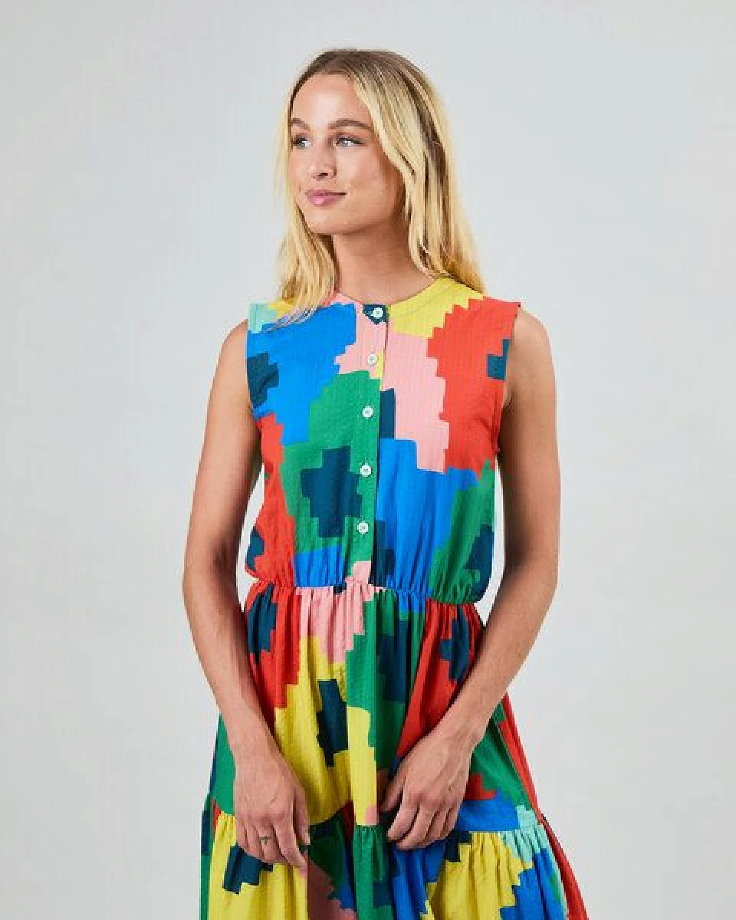 Brava Fabrics Hemdblusen-Kleid Maxi – Ansicht 3