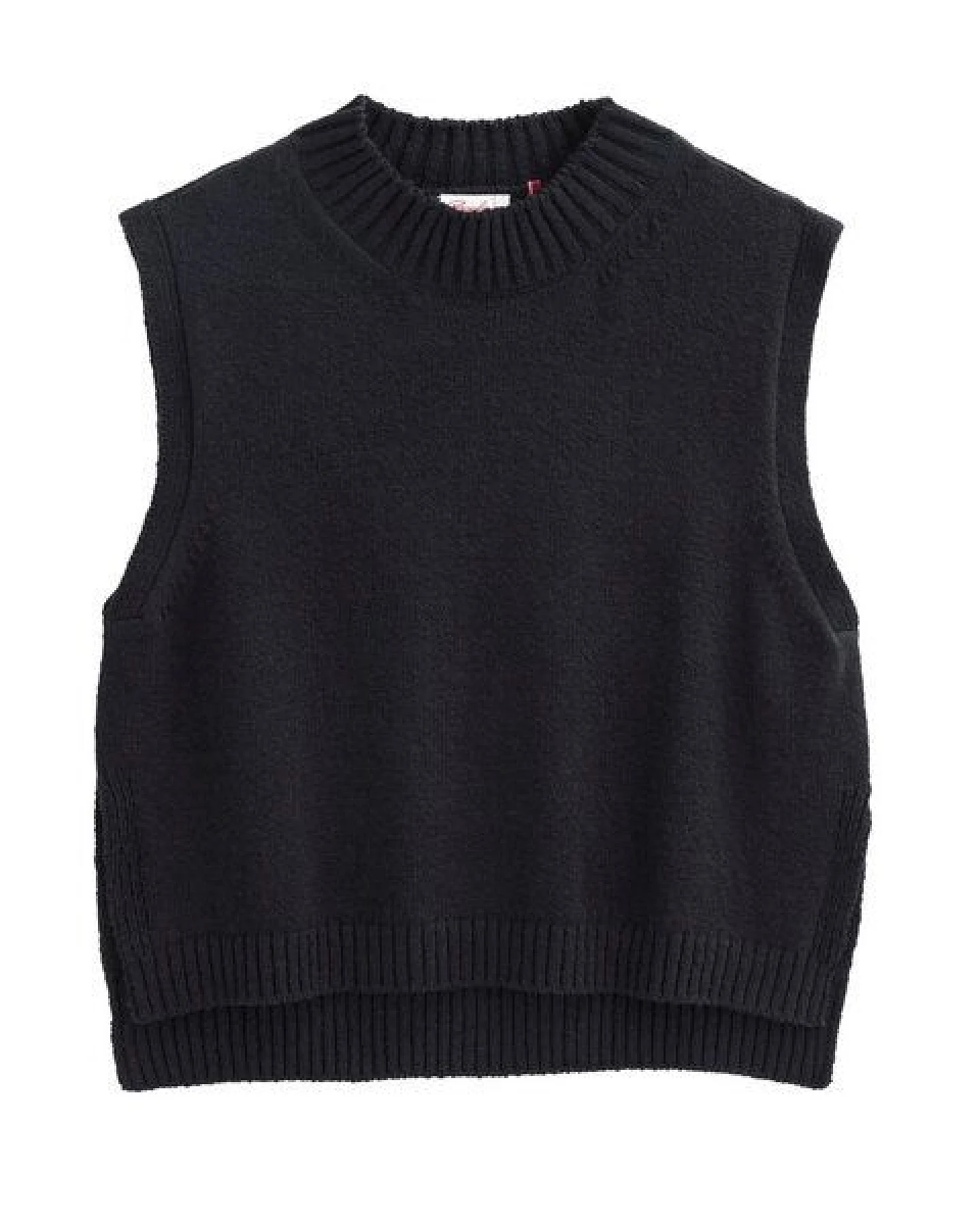 People Wear Organic Strick Pullunder, blau uni – Ansicht 4