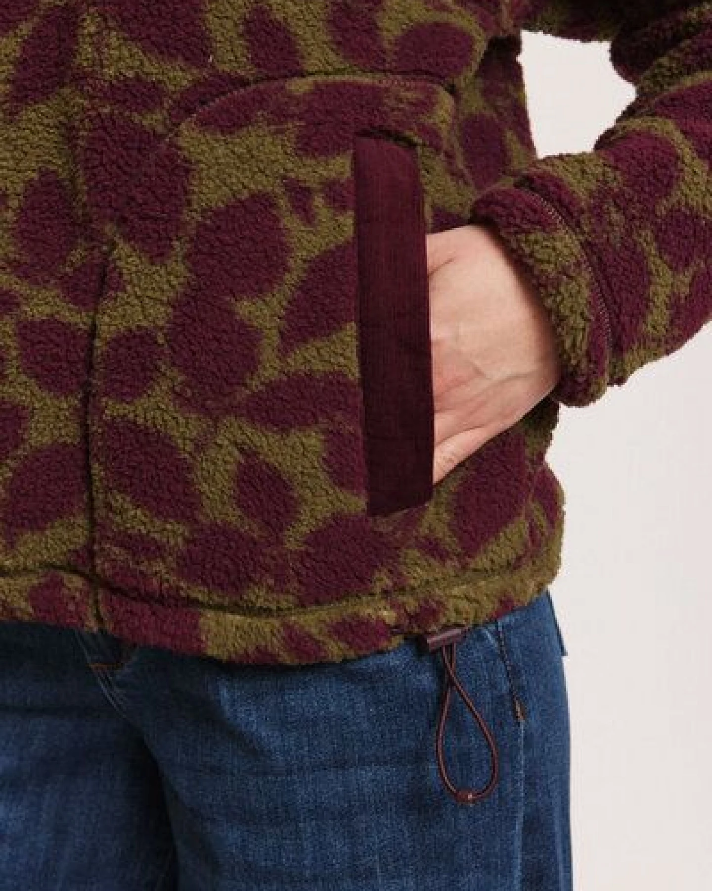 TRANQUILLO Fleece-Schlupfjacke Jorgaa mit recyceltem Polyester – Ansicht 3