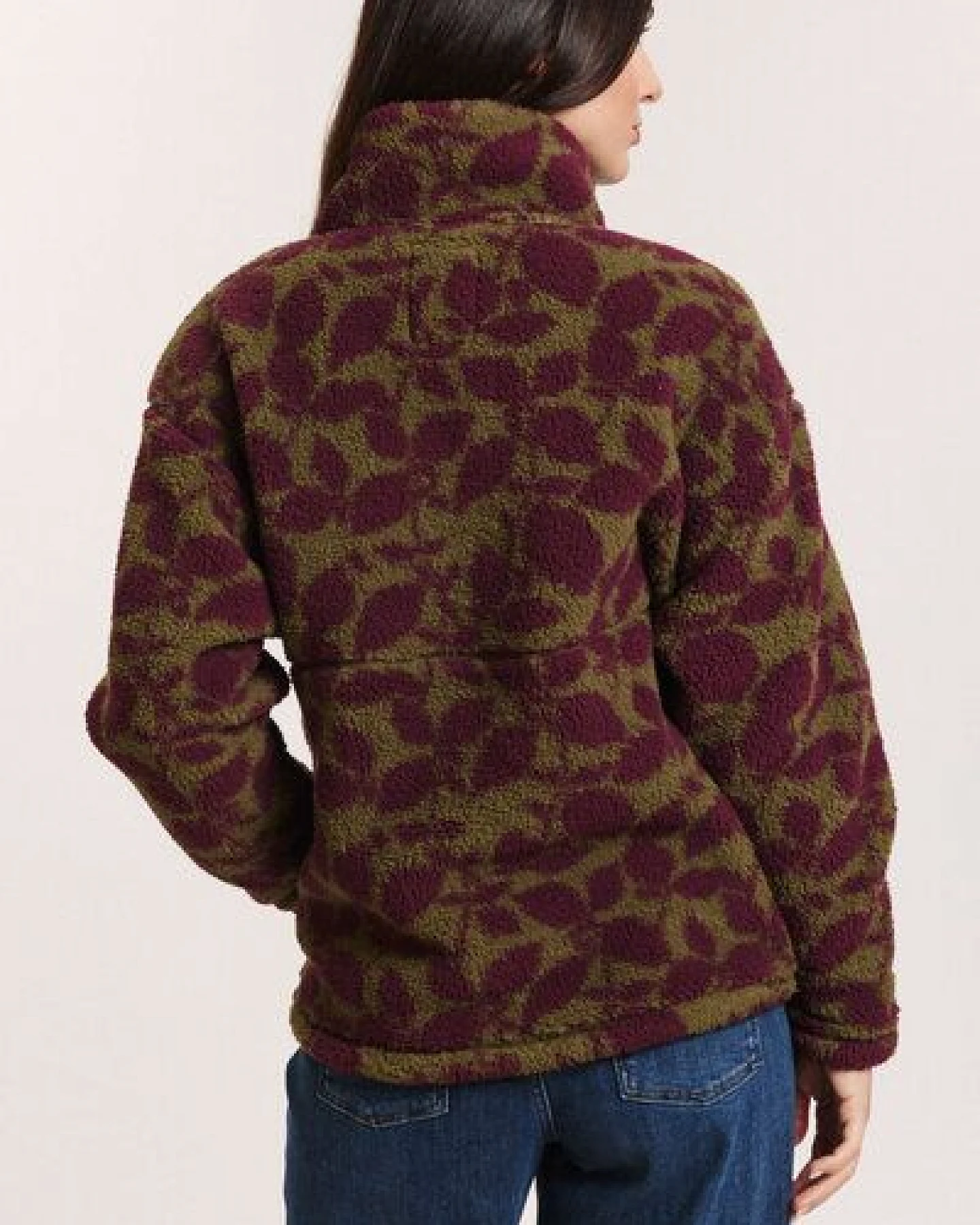 TRANQUILLO Fleece-Schlupfjacke Jorgaa mit recyceltem Polyester – Ansicht 2