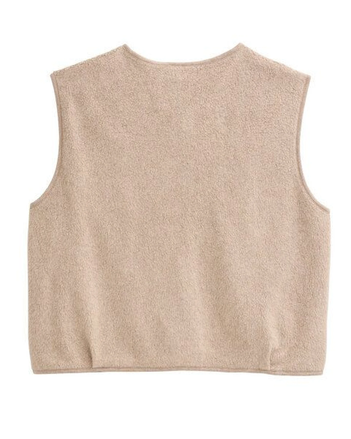 People Wear Organic Fleece Weste, beige mélange – Ansicht 4