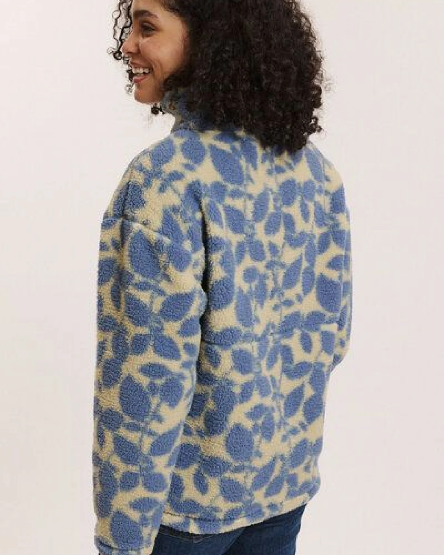 TRANQUILLO Fleece-Schlupfjacke Jorgaa mit recyceltem Polyester – Ansicht 2