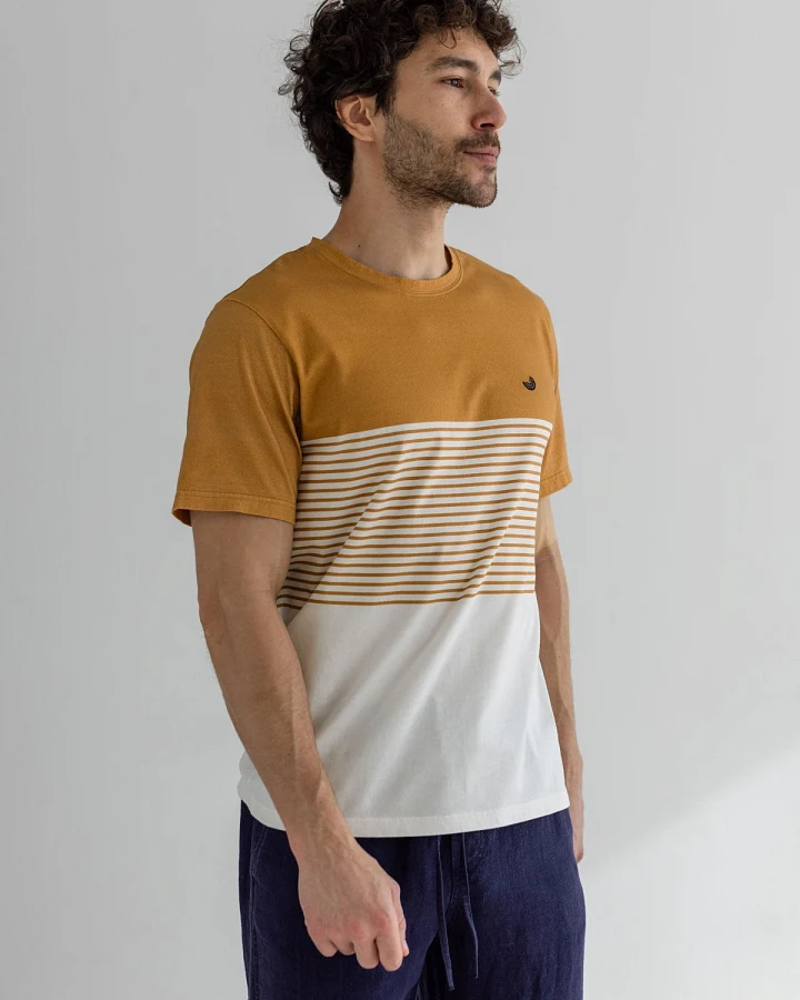 TWOTHIRDS Herren vegan T-Shirt Saint Pierre Senf