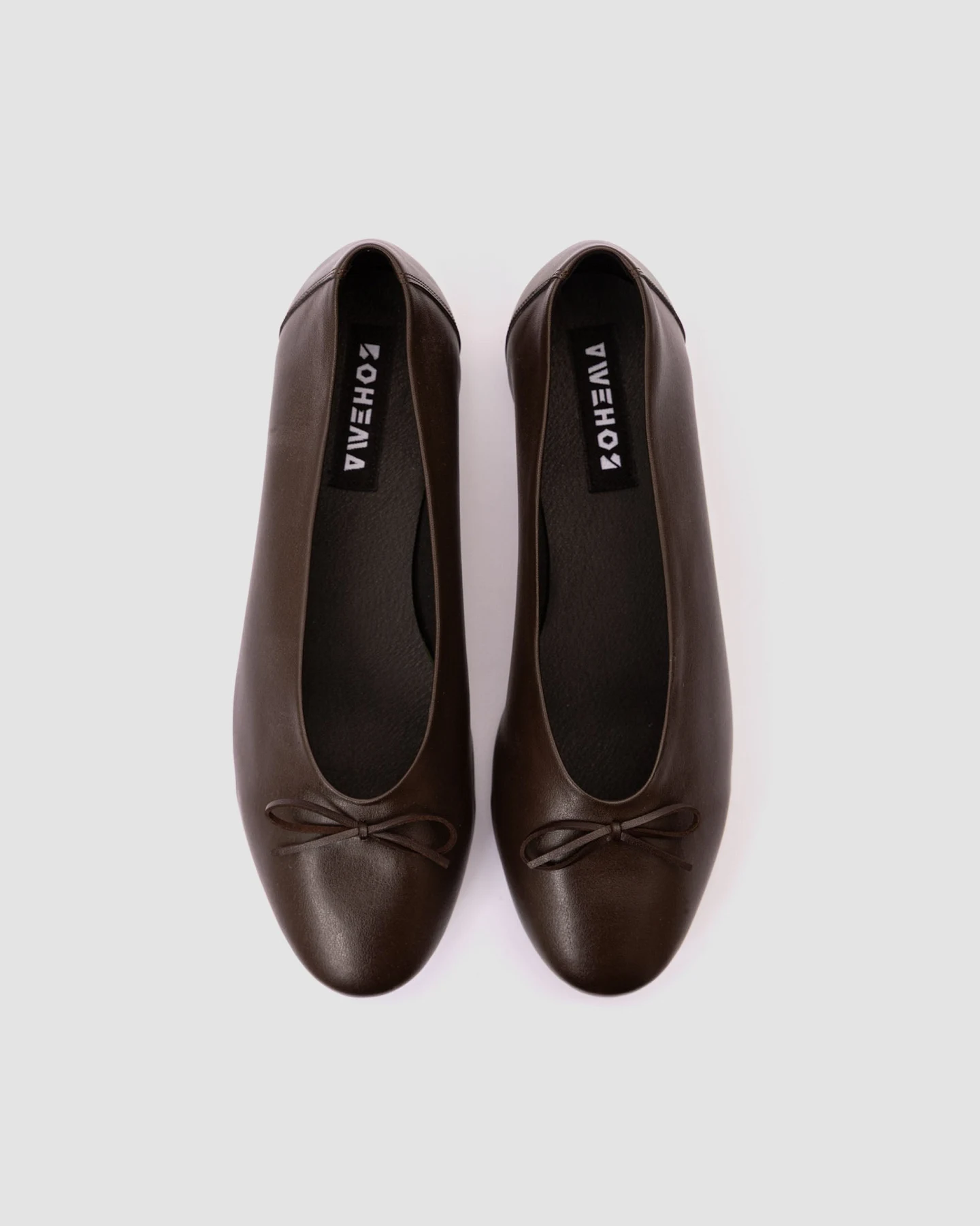 BOHEMA Damen vegan Ballet Flats Mossy Chocolate Braun – Ansicht 2