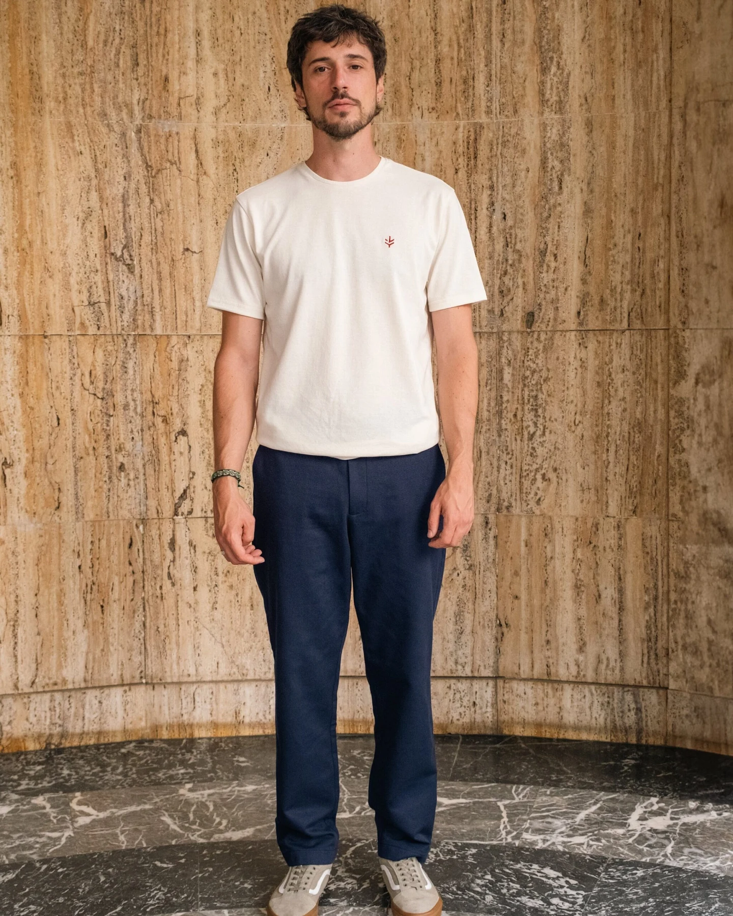 Lucid Collective Herren vegan Chino-Hose Trust Navy – Ansicht 2