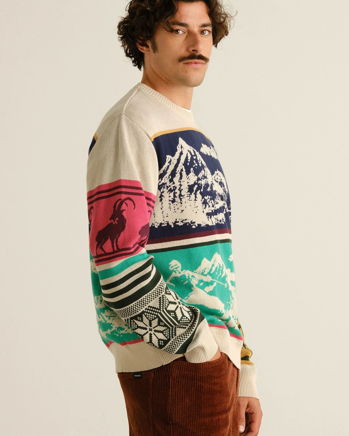 Sweater Mora Retro Ski Blocks Off White – Ansicht 2