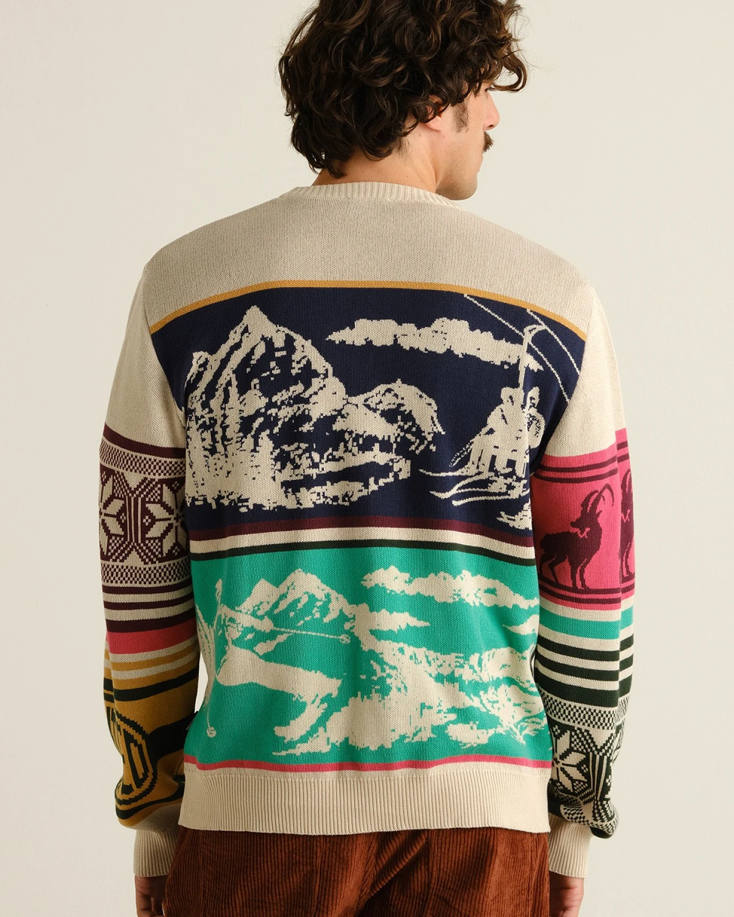 Sweater Mora Retro Ski Blocks Off White – Ansicht 3