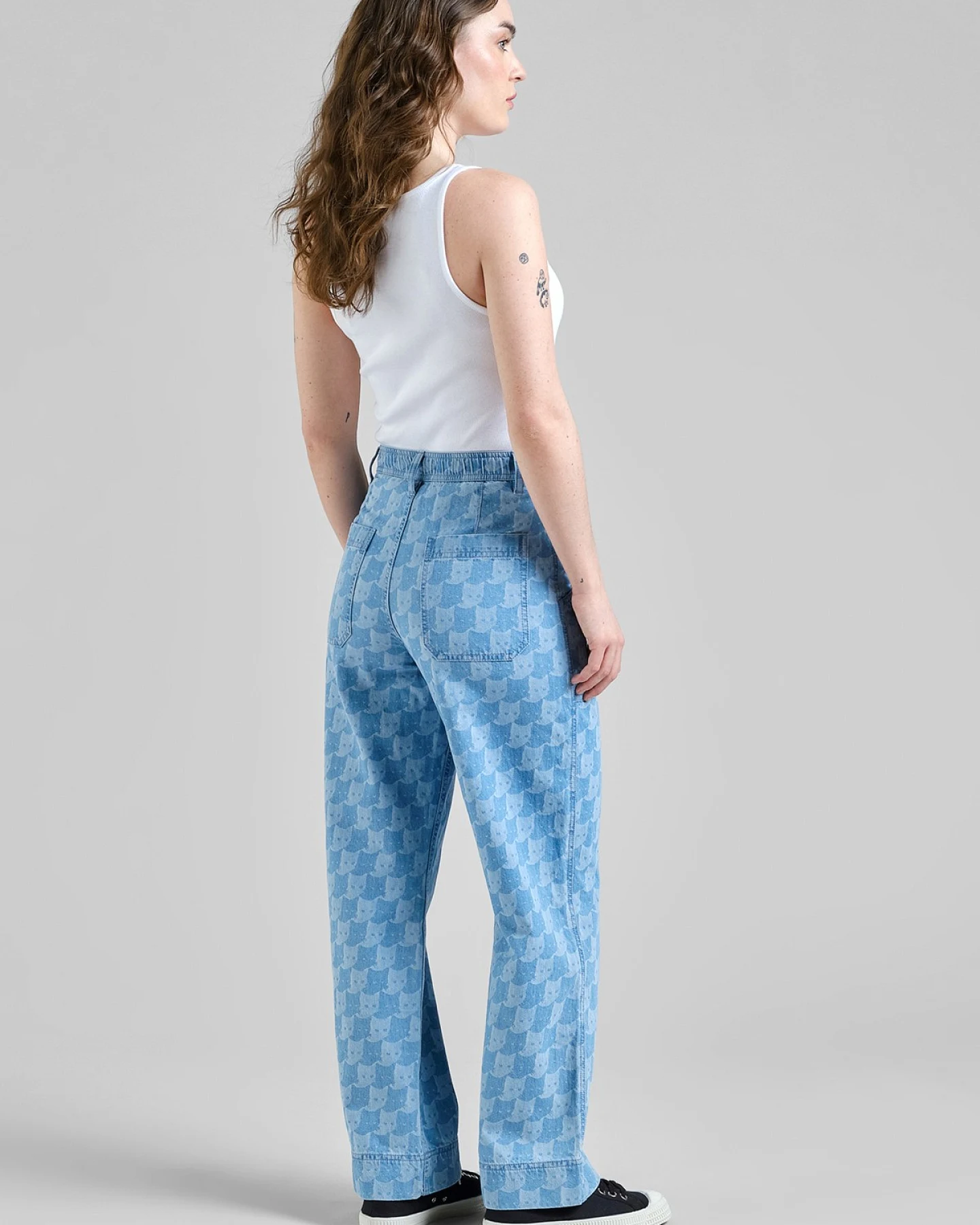 Jeans Workwear Vara Denim Pepita Cats Hellblau – Ansicht 3