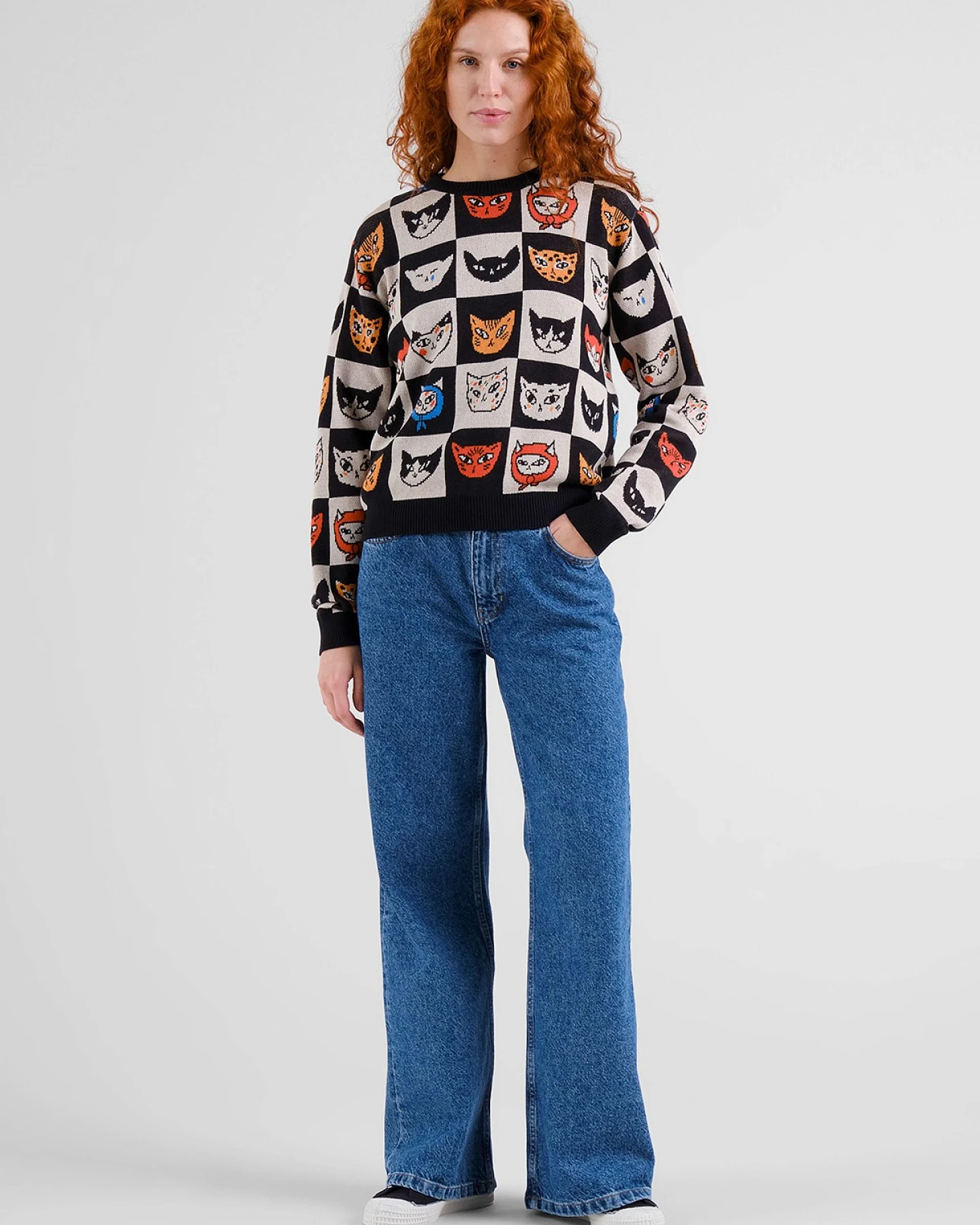 Strickpullover Arendal Cat Bingo Schwarz – Ansicht 5
