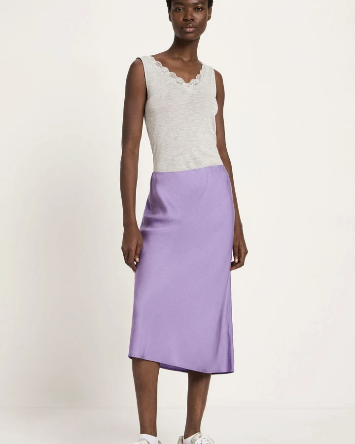 Rock Midi Tencel Lila