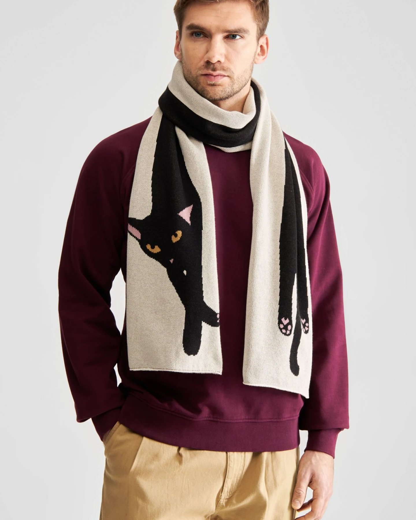 Schal Rossberga Long Cat Off White – Ansicht 5