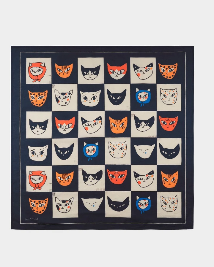 Tuch Kullavik Cat Bingo Schwarz