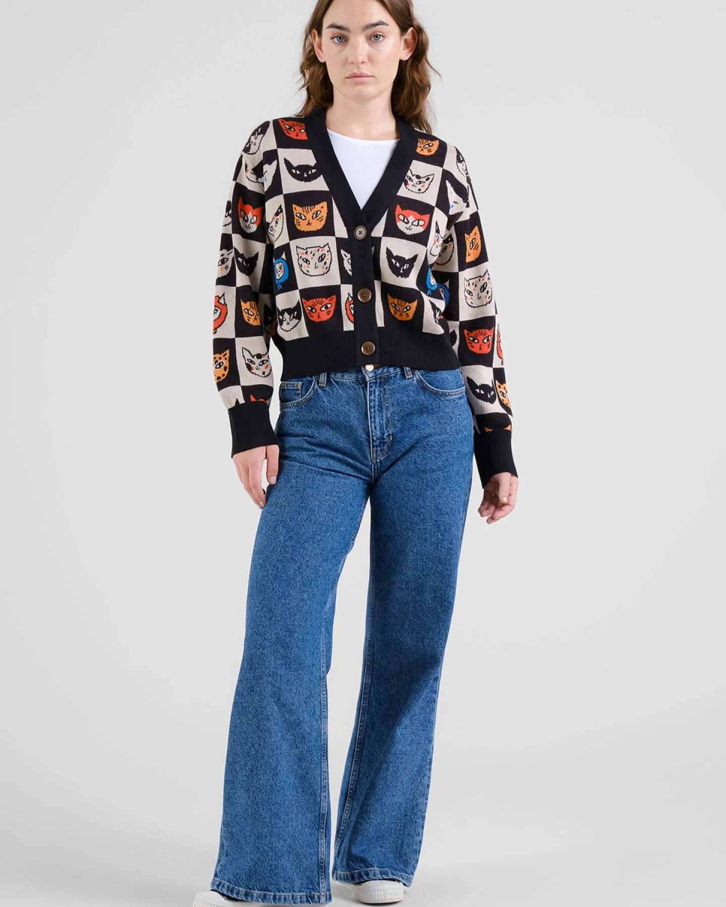 Cardigan Kanan Cat Bingo Schwarz – Ansicht 4