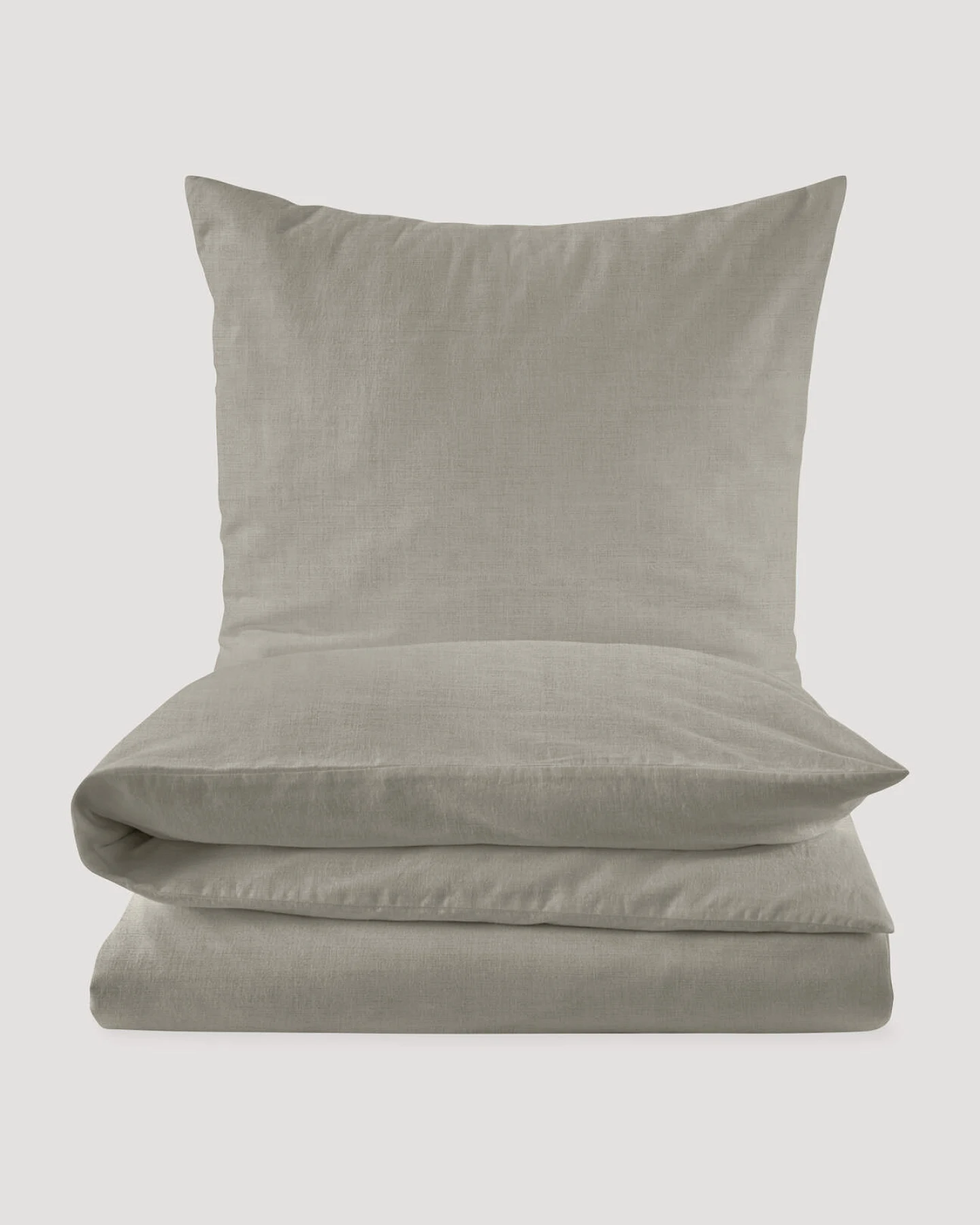 hessnatur Bettwäsche-Set aus Bio-Baumwolle mit Leinen - beige - Größe 135x200 / 40x80 cm – Ansicht 3