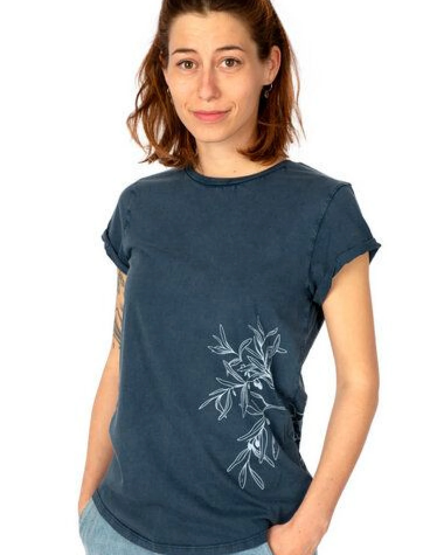 Life-Tree Organic Fairwear Shirt Women Olive Branch – Ansicht 2