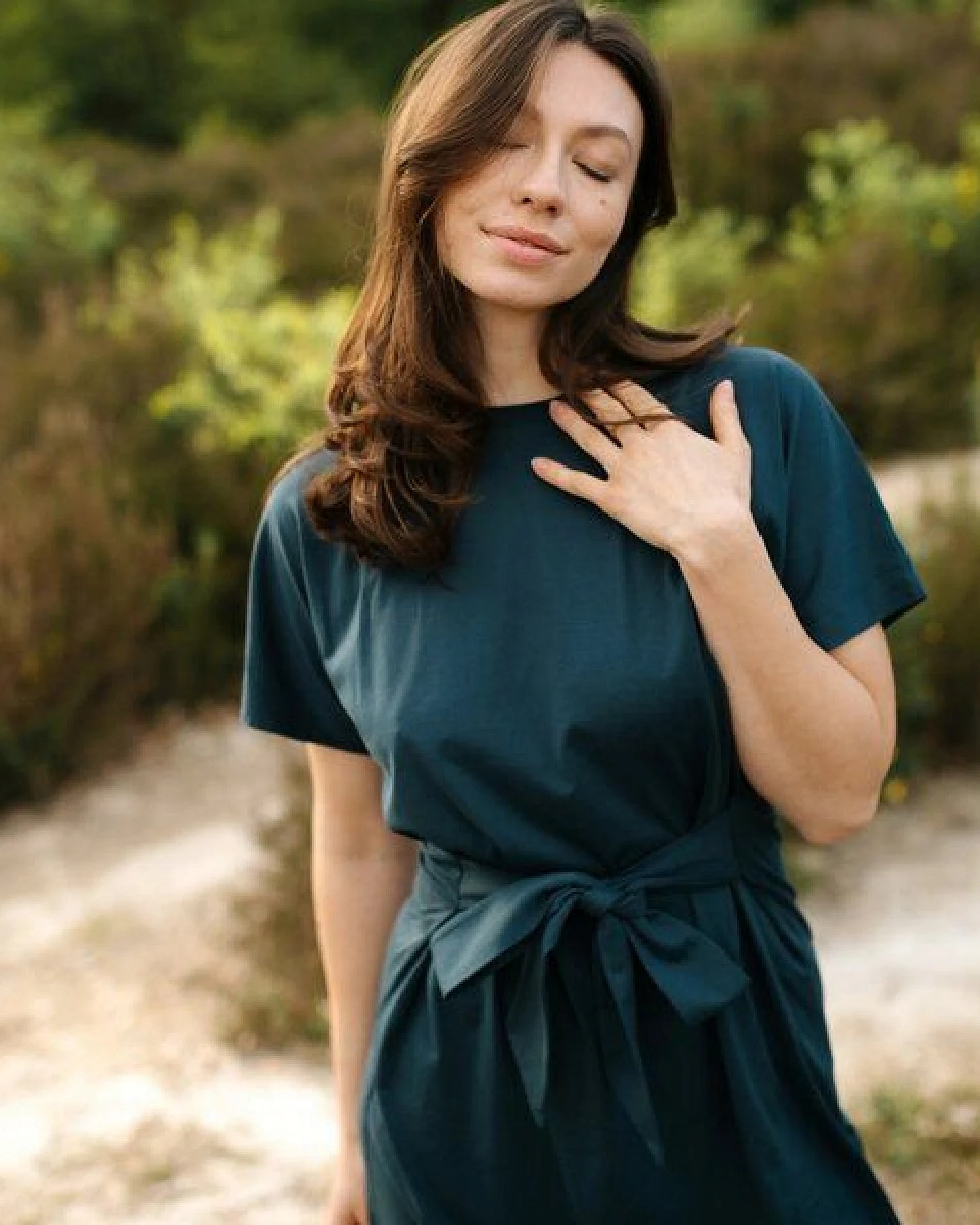 NORDLICHT Damen Kleid Wickelkleid Jersey aus 100% Bio-Baumwolle MINJA – Ansicht 2