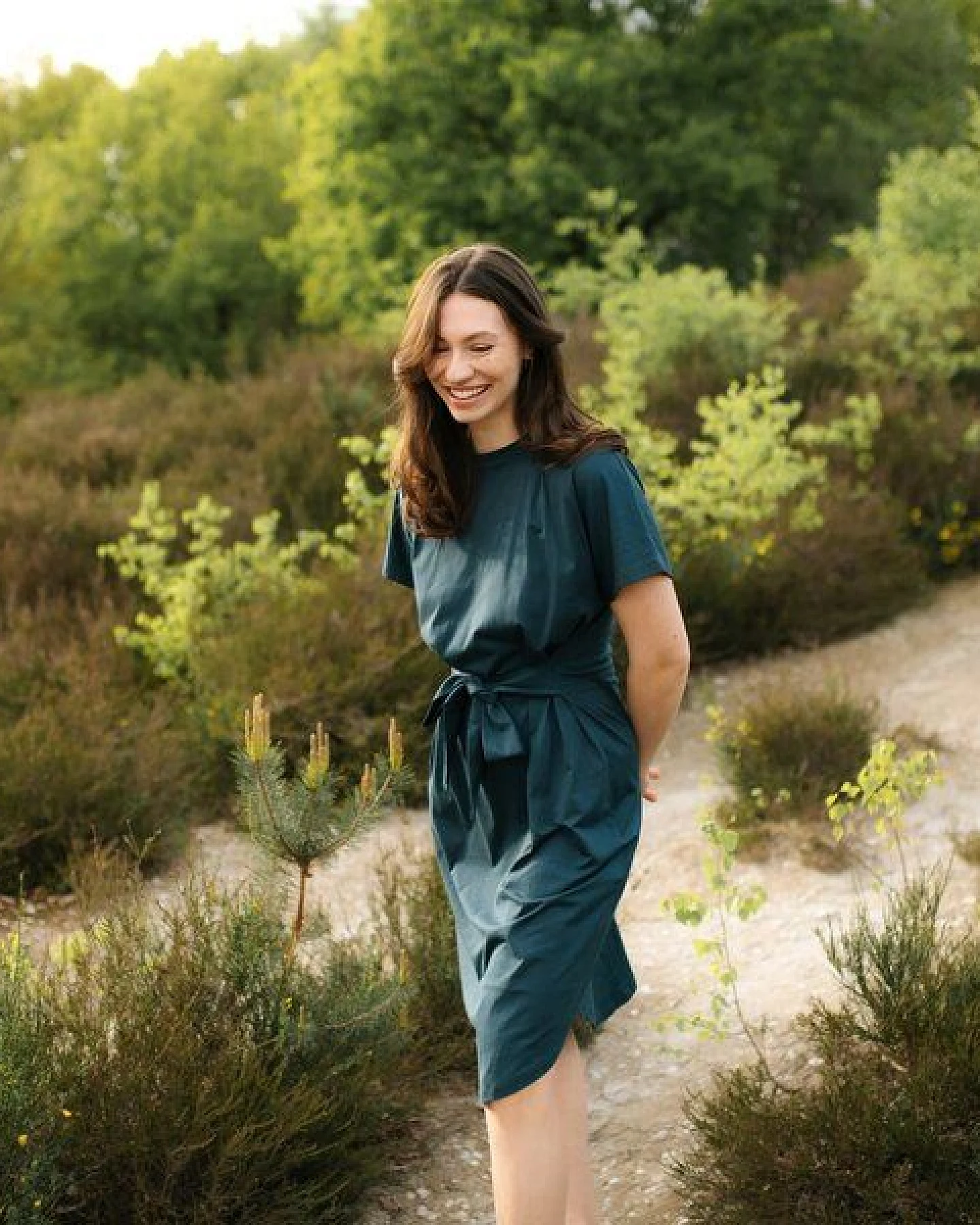 NORDLICHT Damen Kleid Wickelkleid Jersey aus 100% Bio-Baumwolle MINJA – Ansicht 3