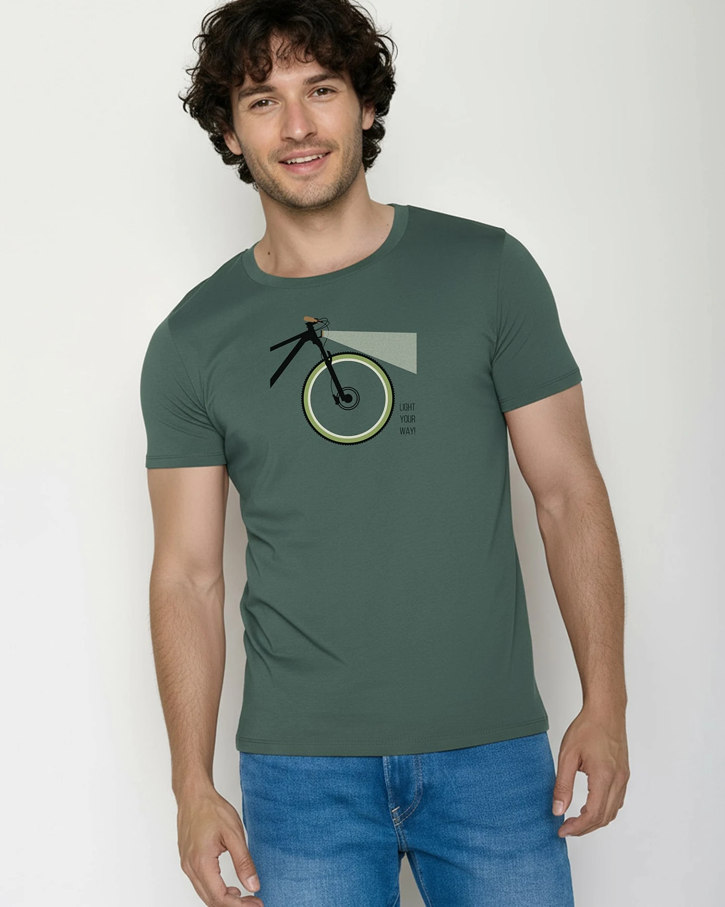 GREENBOMB T-Shirt Guide Bike Light – Ansicht 2