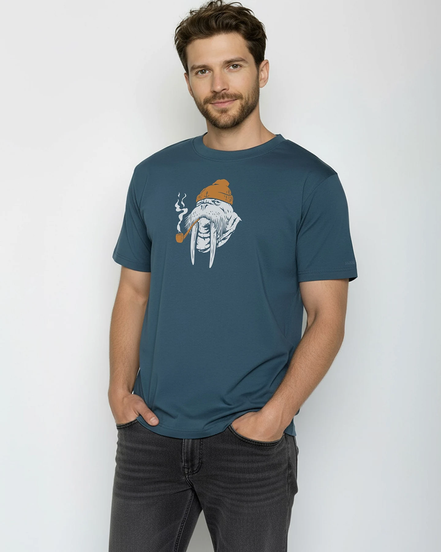 GREENBOMB T-Shirt Fusion Smokey Walrus – Ansicht 2