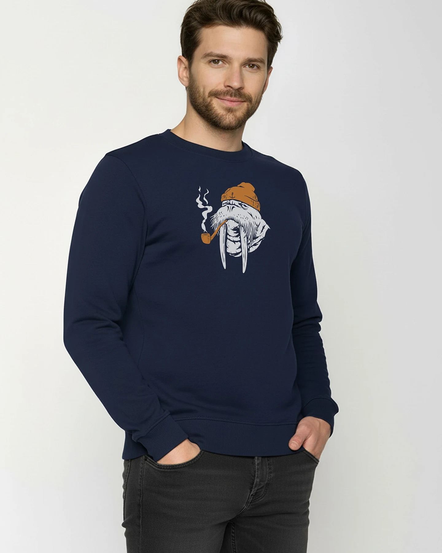 GREENBOMB Sweatshirt Wild Smokey Walrus – Ansicht 2