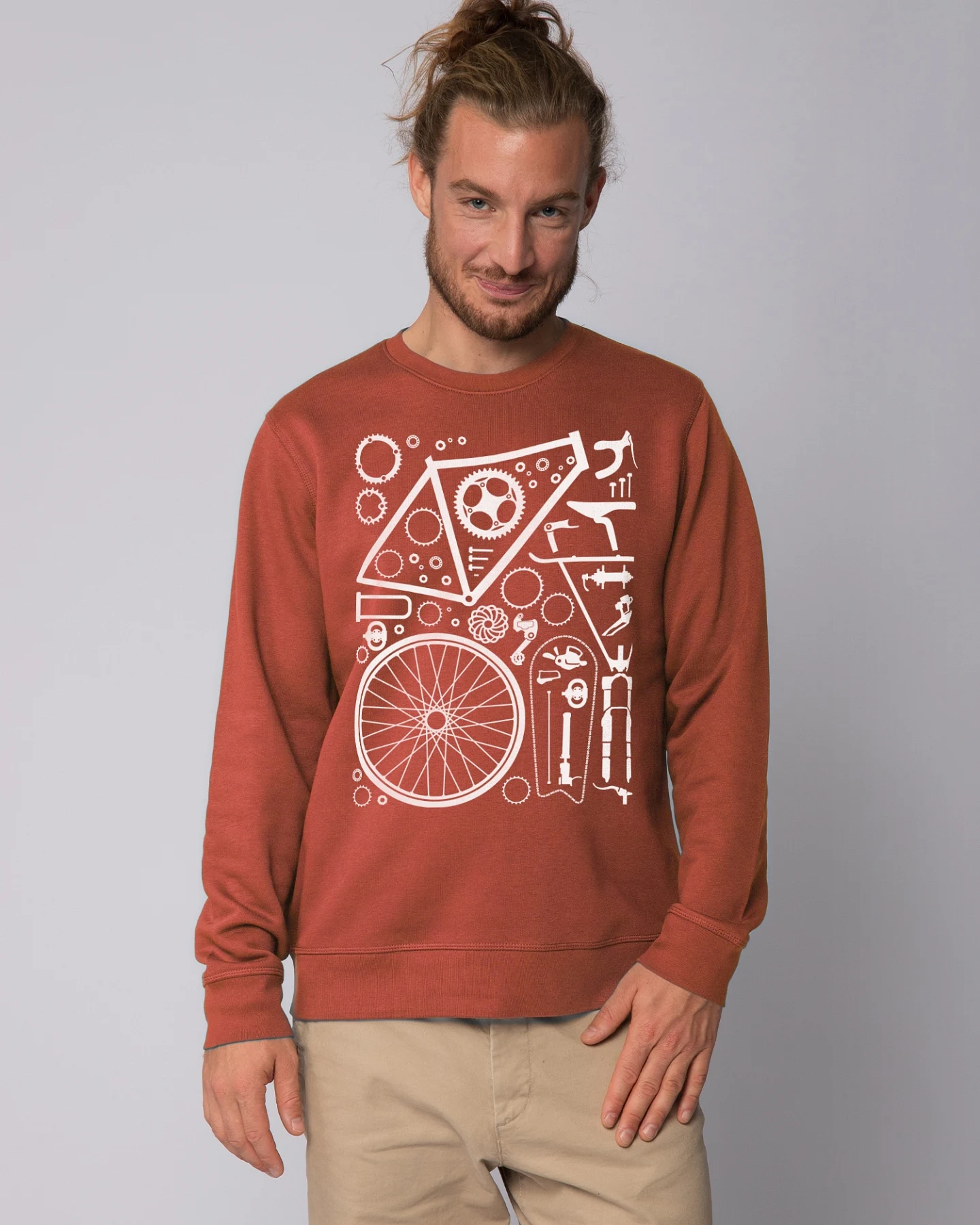 Watapparel Sweatshirt Fahrradteile – Ansicht 2